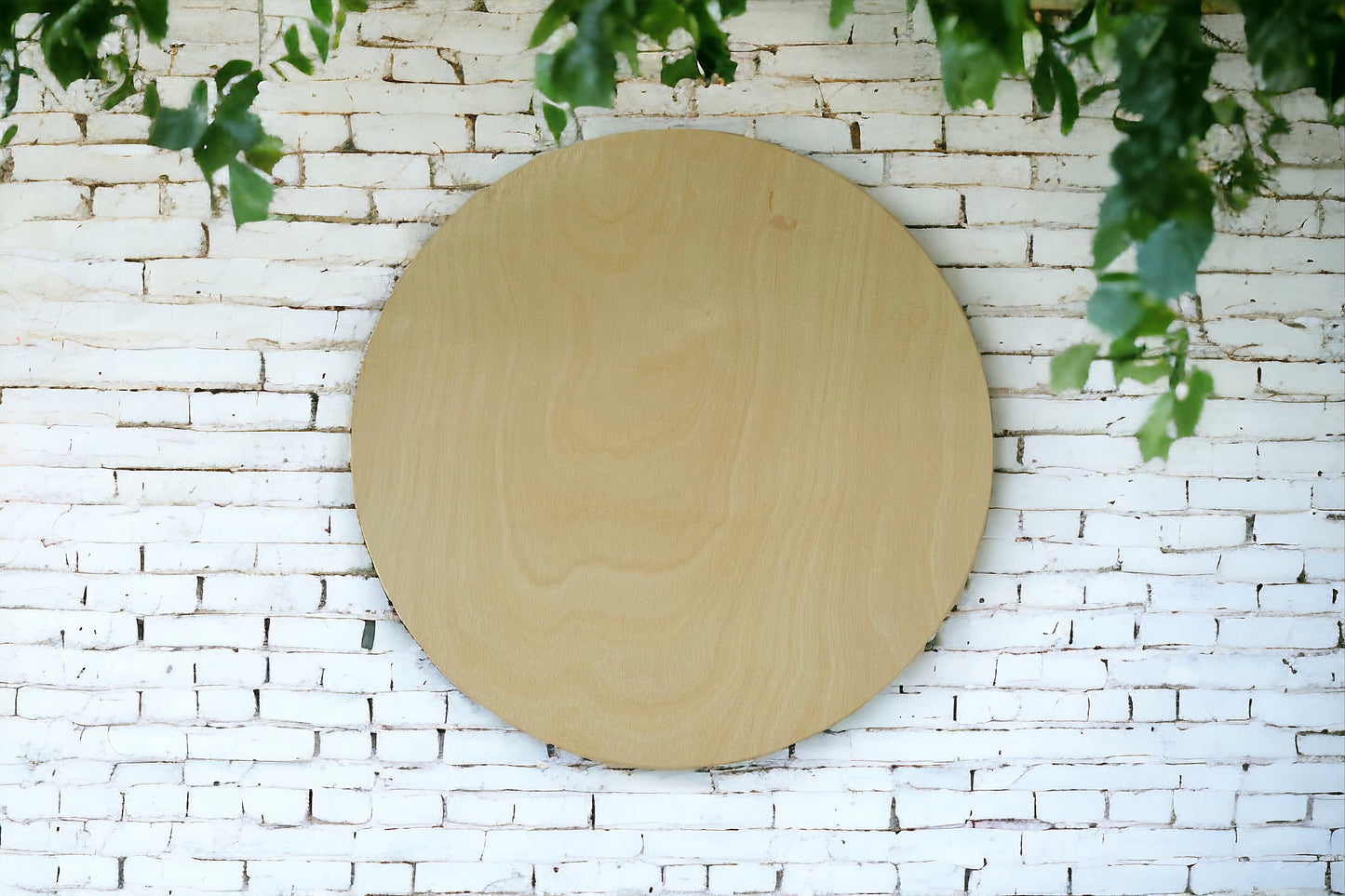 15 inch birch plywood wooden crafting round cutout for art and decorating projects