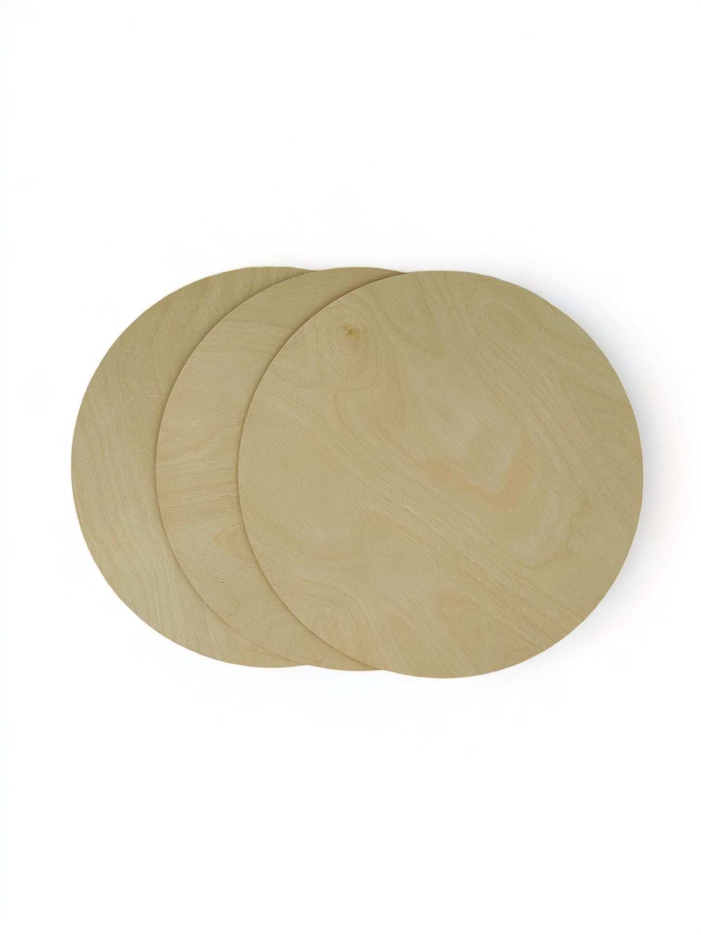 3 Pack - 12 Inch Birch Plywood Wooden Crafting Round Cutouts - 1/4 inch thick