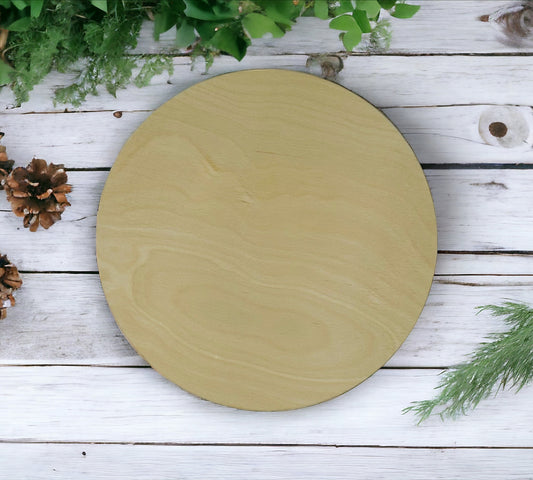 15 inch Birch Plywood Crafting Round Cutout - 1/4 inch thick