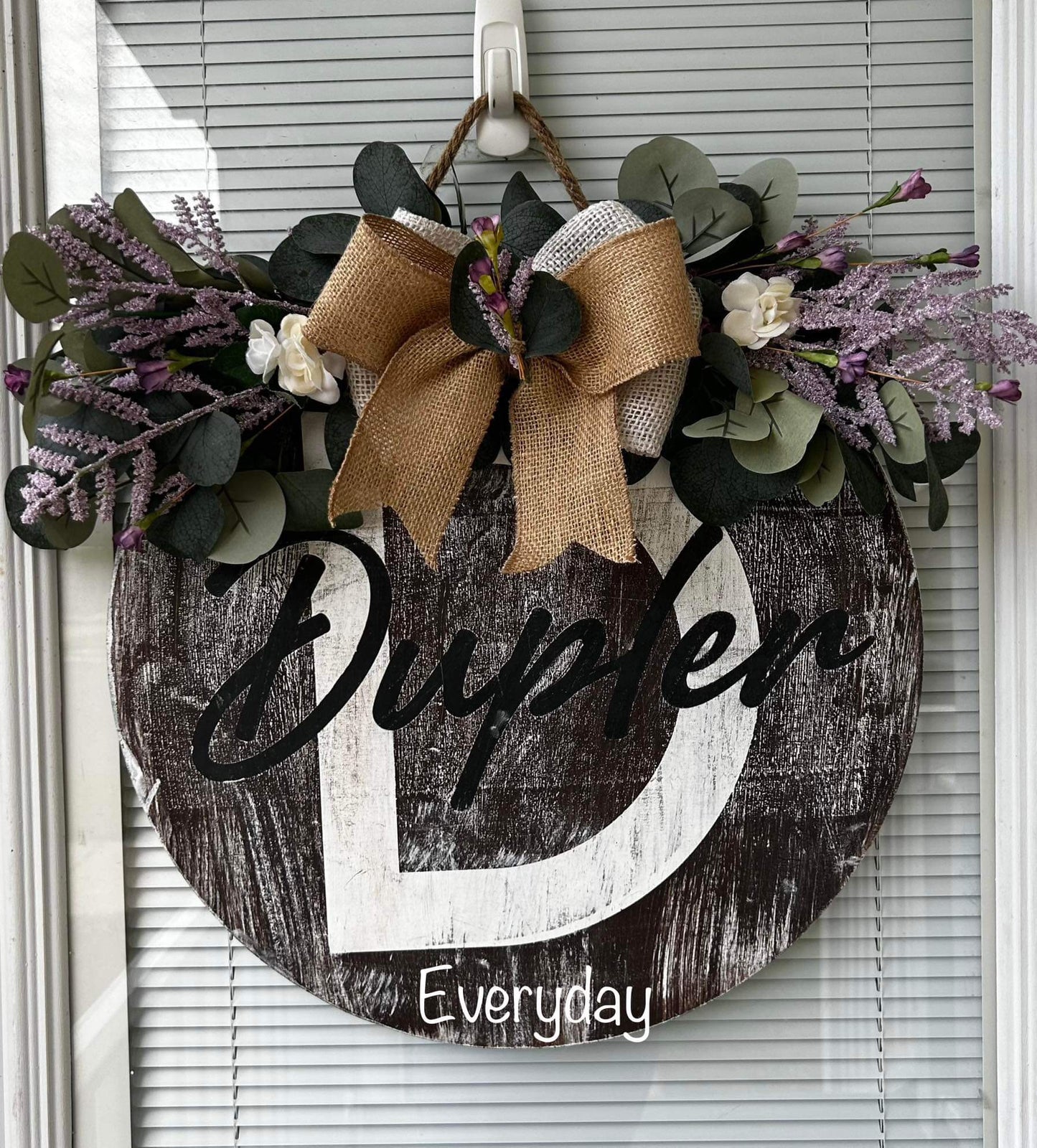 Wooden circle cutout decorated for home decor
